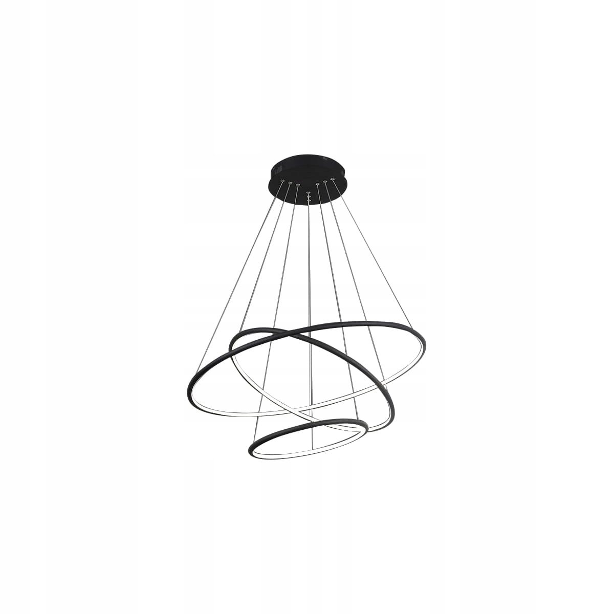 Nowoczesna czarna lampa wisząca Led 3-punktowa Orion