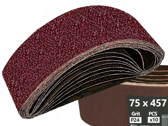 PAS BEZKOŃCOWY TAŚMA 75x457 PAPIER ŚCIERNY P24 x10