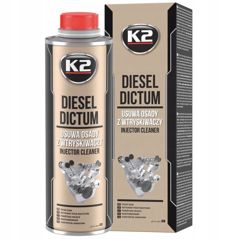 

K2 Diesel Dictum-usuwa Osad Z Wtryskiwaczy 500ML