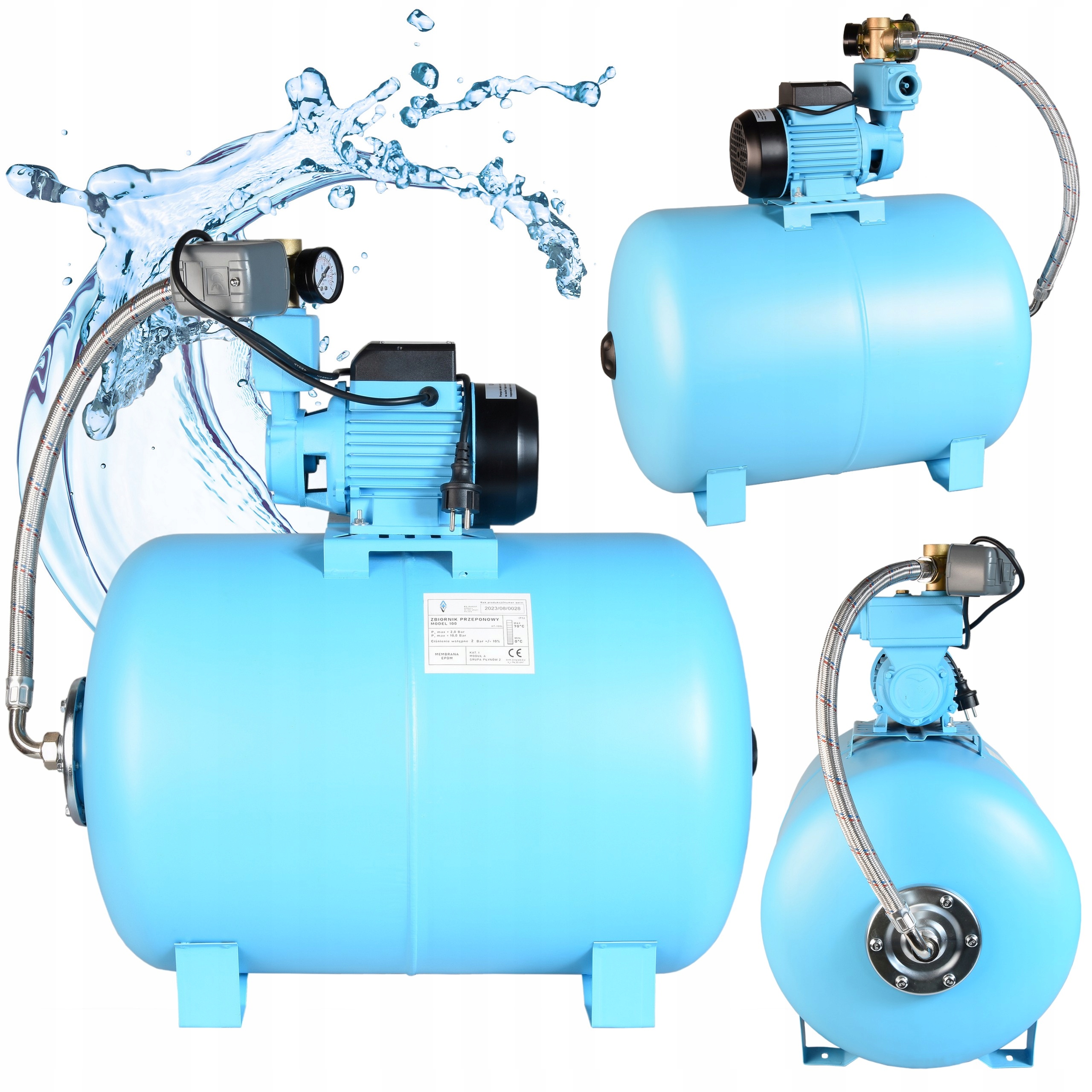 Hydrofor Na Vodu 100L Pumpa Wz Wzp Silná 750W Hydroforová sada Komplet
