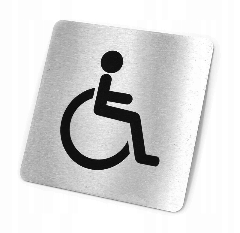 

Tabliczka nierdzewna Piktogram 90x90 Toaleta Wc
