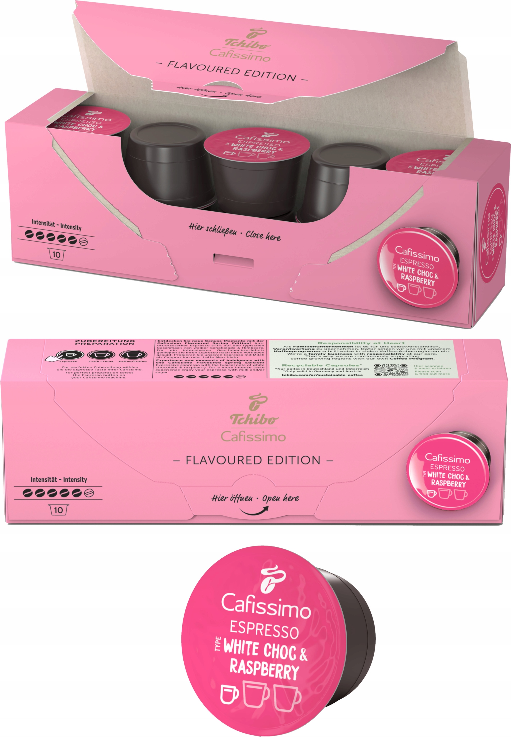 Kawa Tchibo Cafissimo Espresso type White Choc & Raspberry 10 Kapsułek Kod producenta 512927