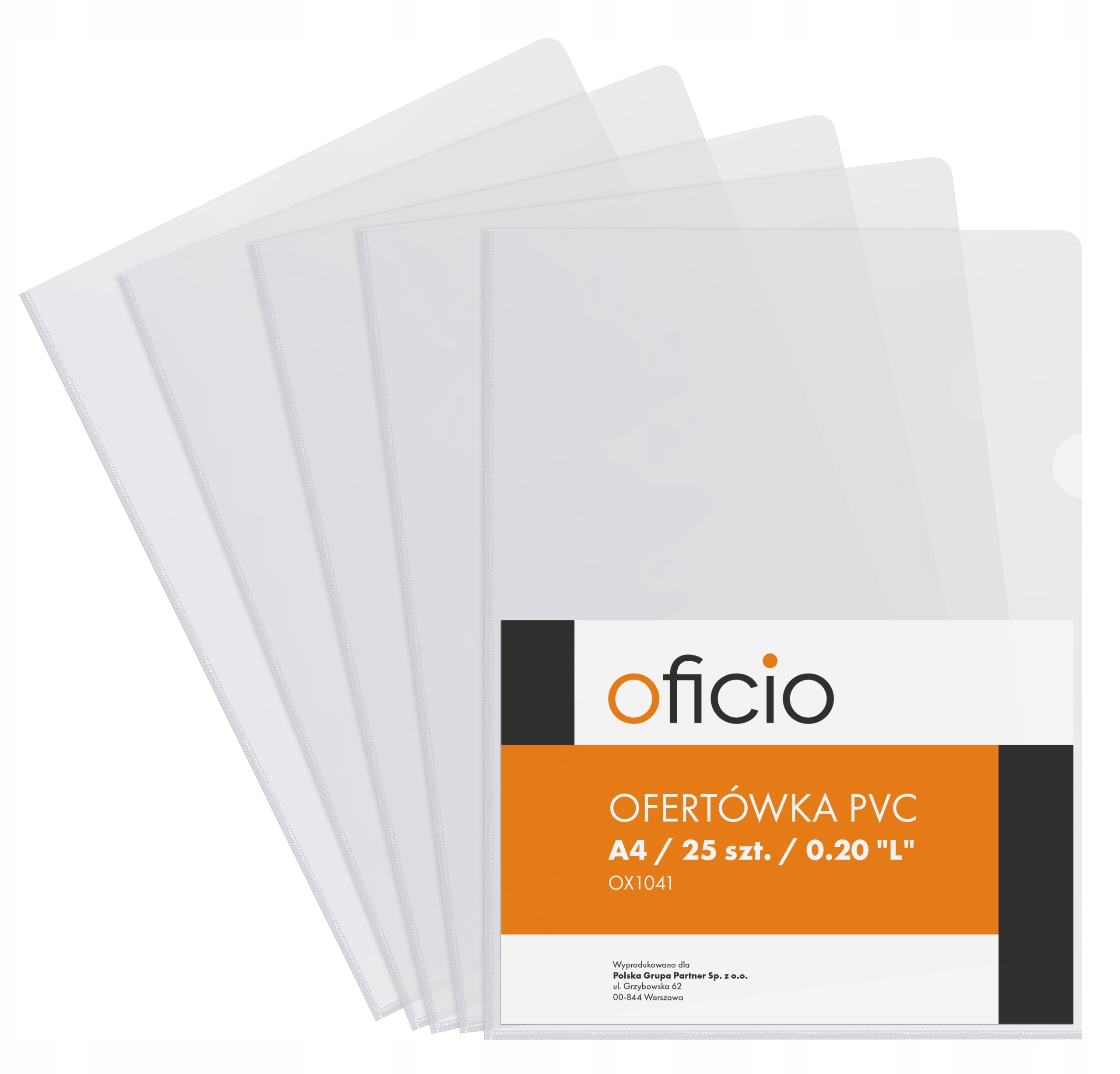 

Ofertówka sztywna A4 Oficio 0,20mm L /25szt/