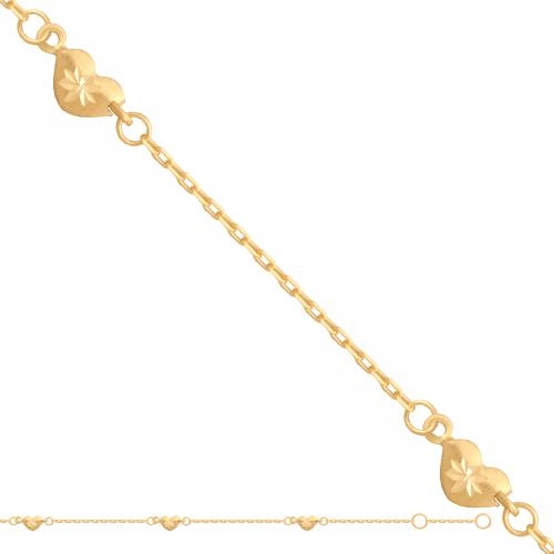 Úžasně krásný zlatý náramek 585, úžasný dárek k Valentýnu