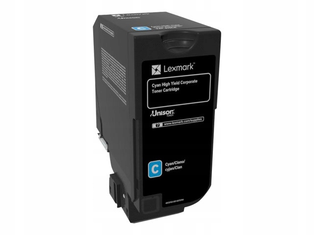 Toner Lexmark 74C2HCE modrý (cyan)