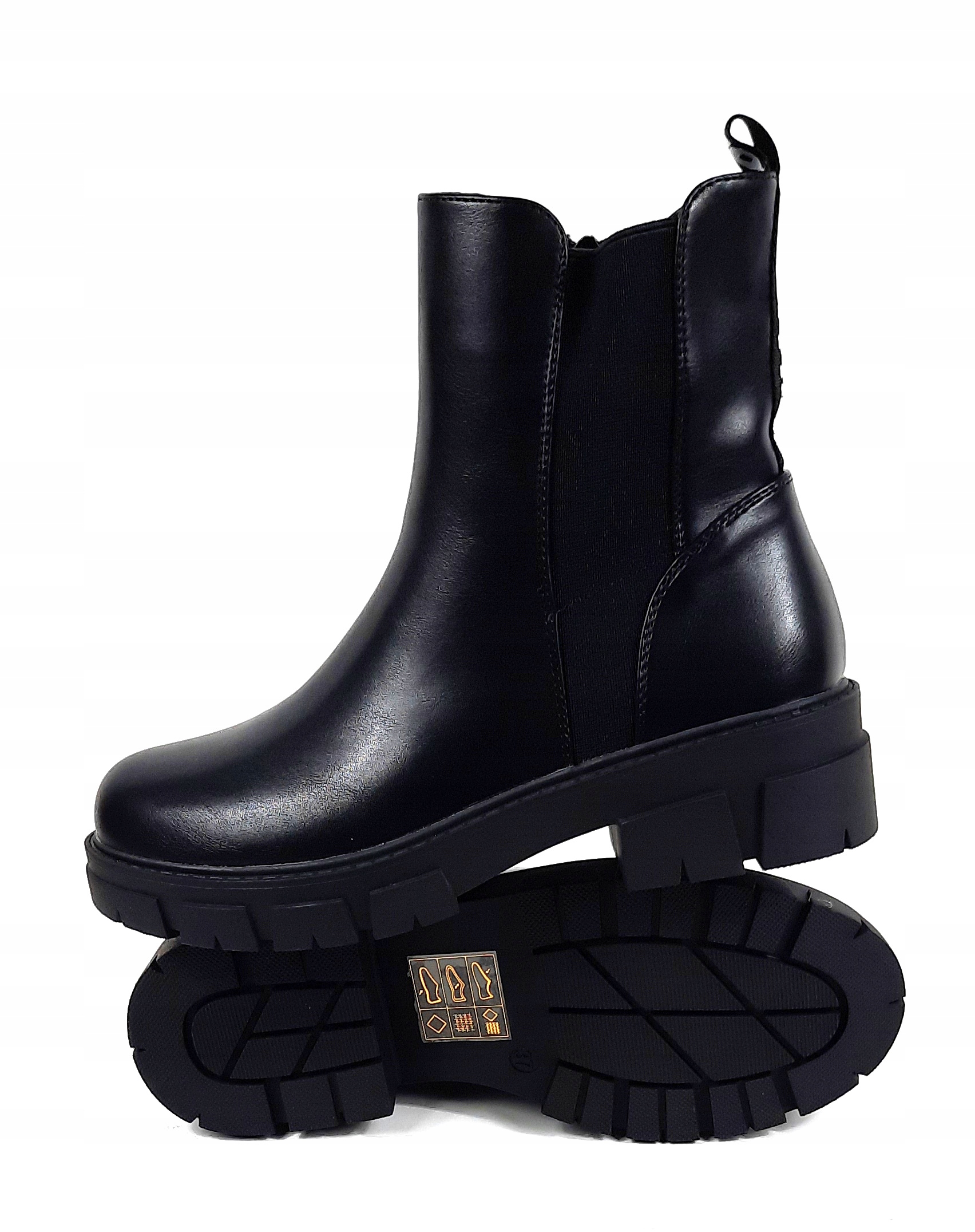 VINCEZA 16347 botki płaskie czarne licowe 37 Rozmiar 37