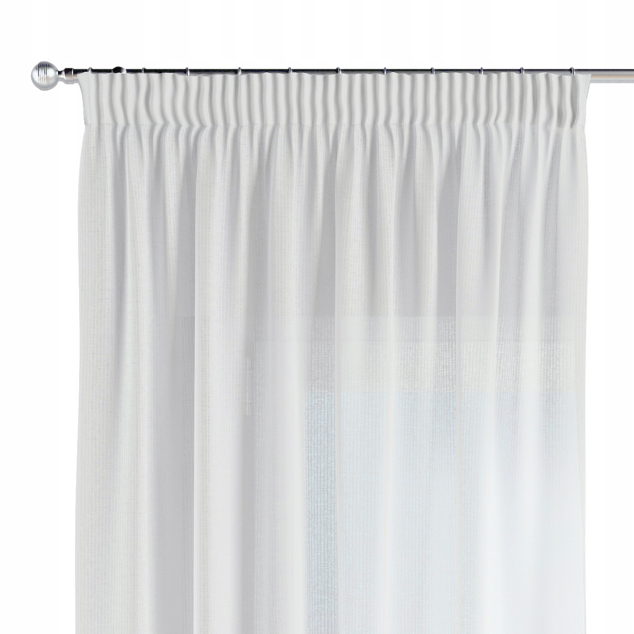 Záves na vlnitej páske 1 ks 140x260 cm biely