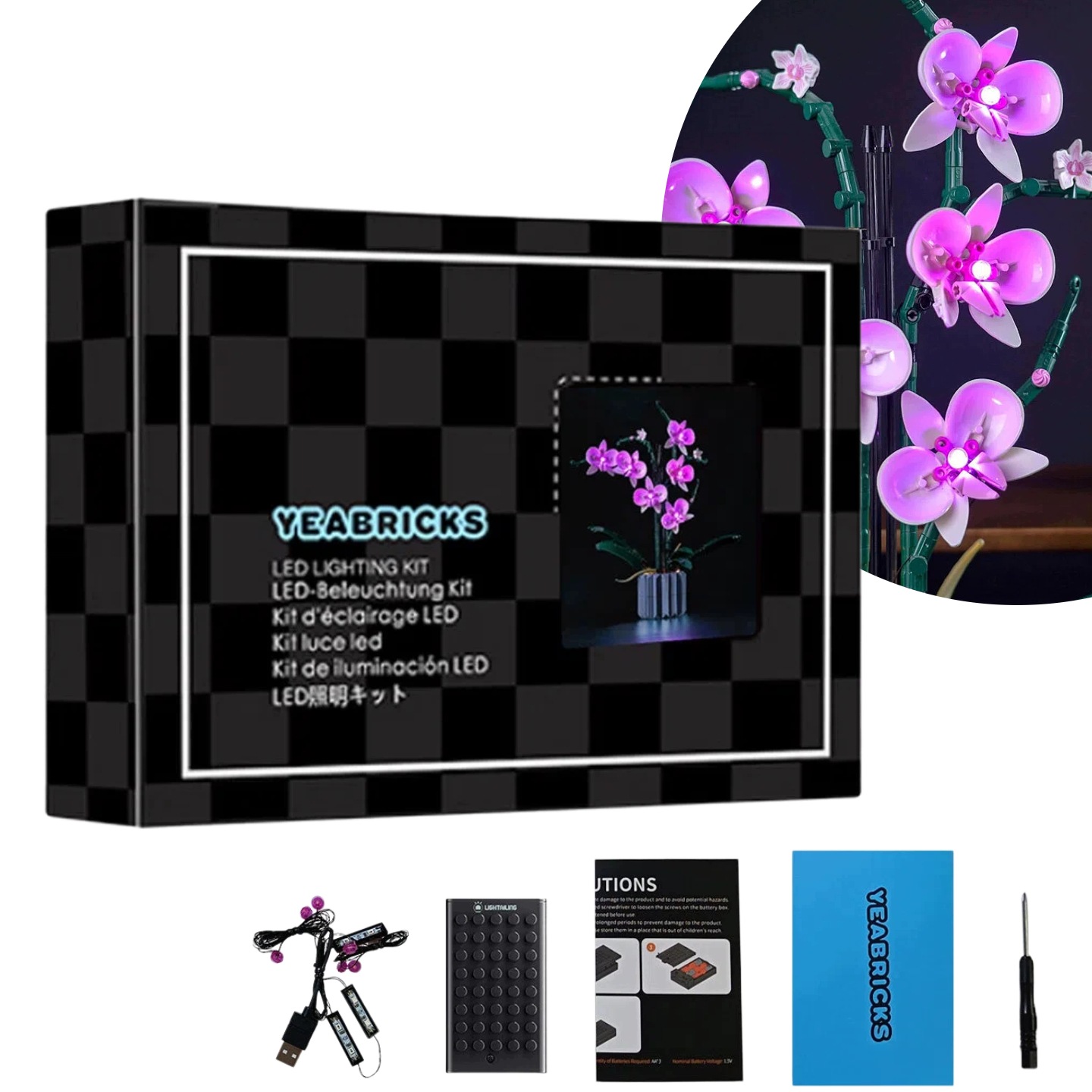 Sada Led osvětlení pro sadu Lego 10311 Orchidej – kompatibilní