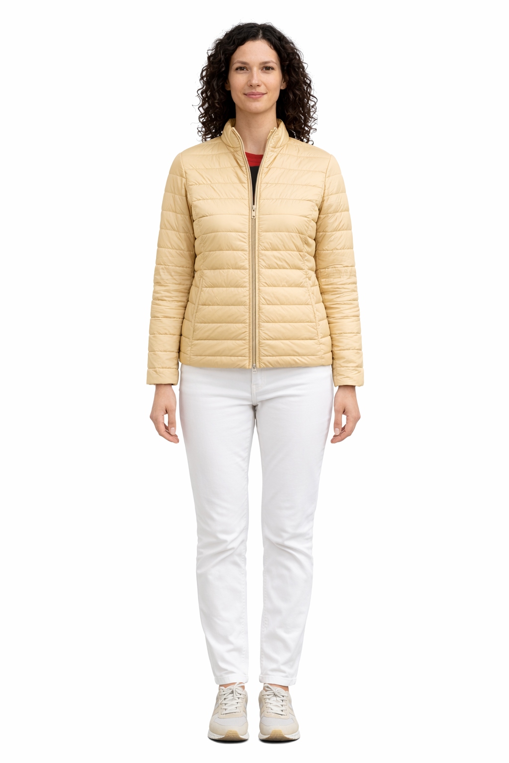 Patrizia Pepe Béžová Prošívaná Bunda Se Zipem K Bokům, Oboustranná, 34 I3C