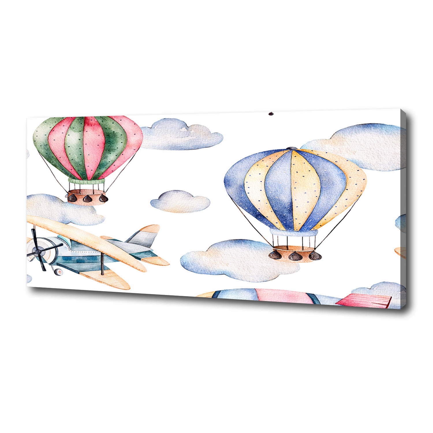 

Foto obraz na płótnie Samoloty i balony 125x50 cm