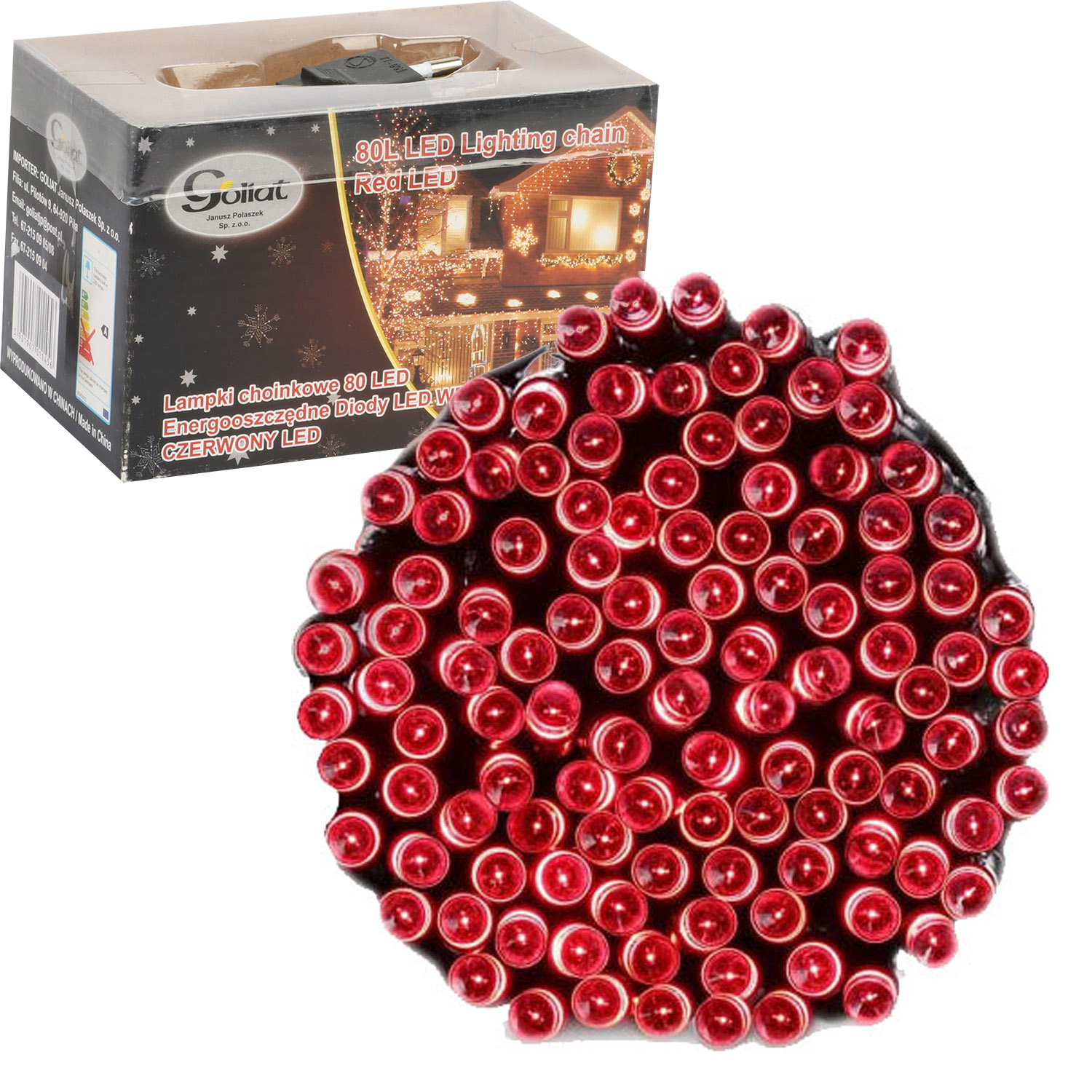 

Lampki Choinkowe na choinkę 80LED wewnętrzne