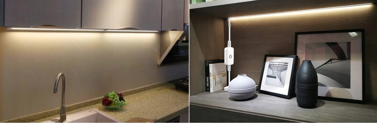 OSWIETLENIE LED PODSZAFKOWE LISTWA 1M DOTYK MANUAL Moc 15 W