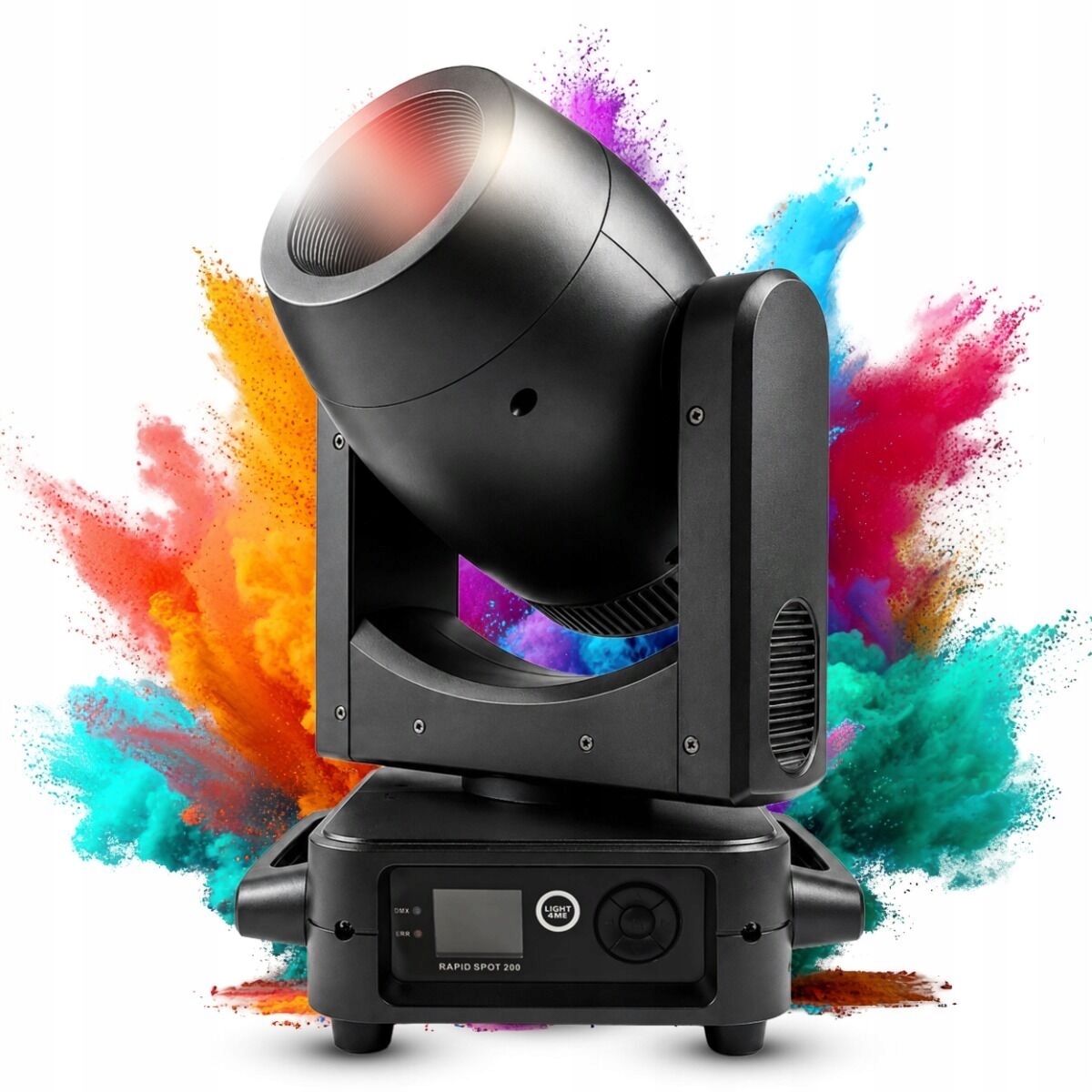 Pohyblivá hlava pro scénické osvětlení DMX 200W LIGHT4ME Rapid Spot 200