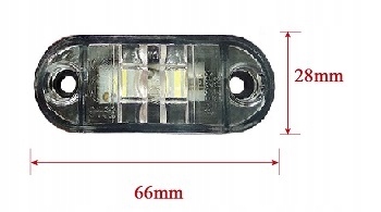 Lampa obrysowa LED 12-24V Biała TIR BUS Numer katalogowy części 1055