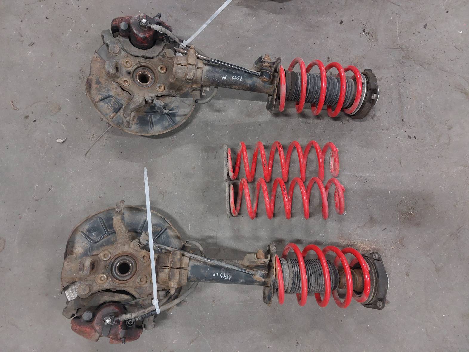 shock absorber spring swing front L/P + springs rear part AUDI A3 8P MTS
