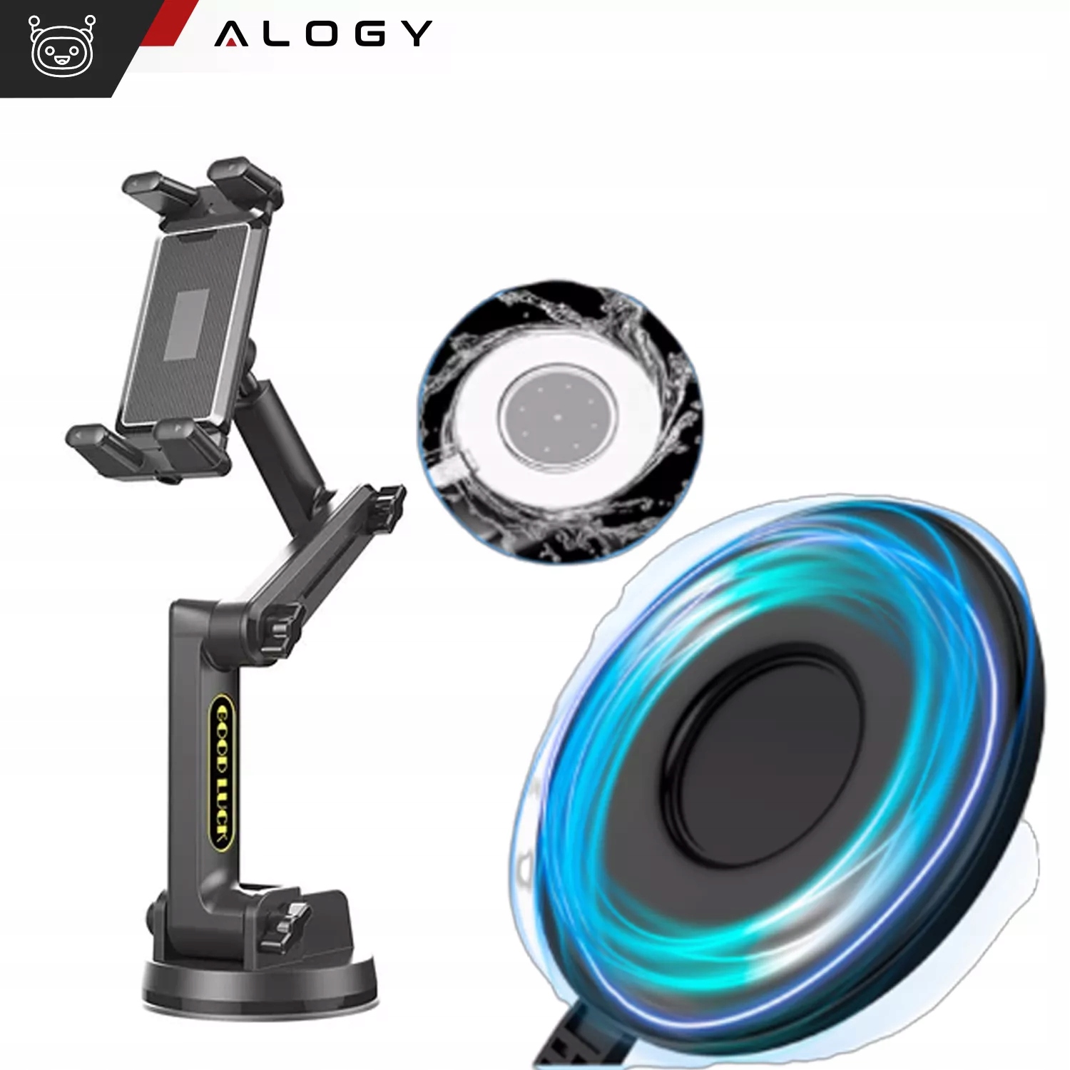 Uchwyt samochodowy na tablet, telefon 10.1" do tira busa ciężarówki koparki EAN (GTIN) 5905601821519