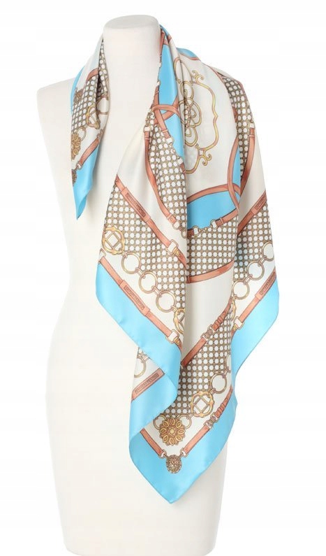 błękitna Apaszka łańuchy Szal Chusta elegancka Płeć kobieta