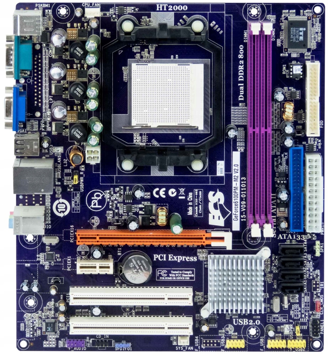 Ecs GeForce6100PM-M2 V2.0 Nvidia GeForce 6100 sAM2 DDR2