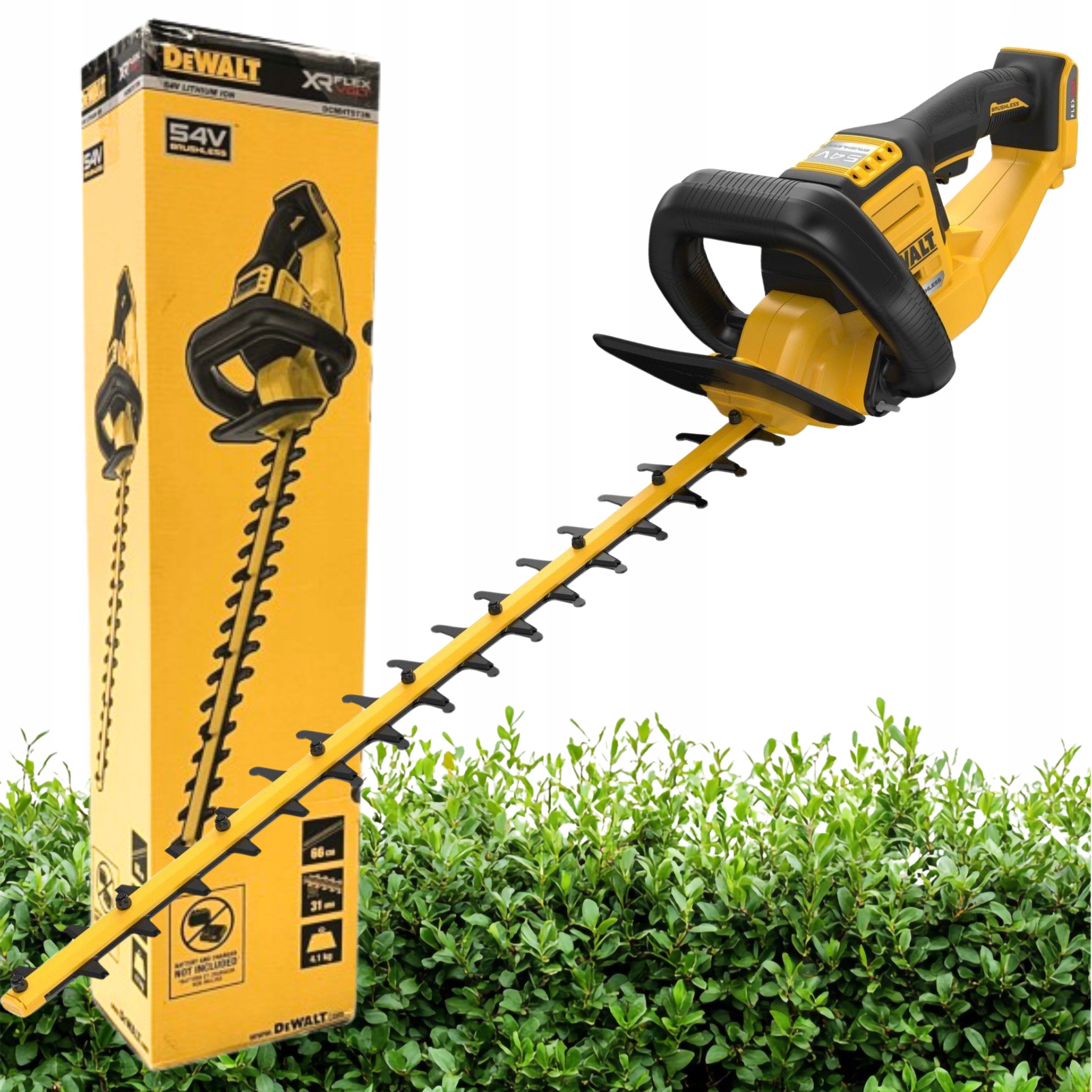 Akumulatorowe Nożyce Do Żywopłotu Elektryczne Ogrodowe 54V 650mm DeWALT