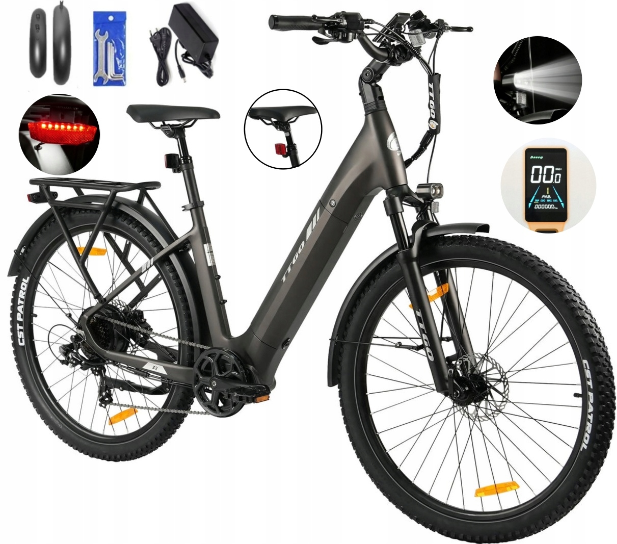 Elektrokolo pro dospělé Ttgo Z3 městské 250W 48V 15Ah 27,5" Mtb Pl
