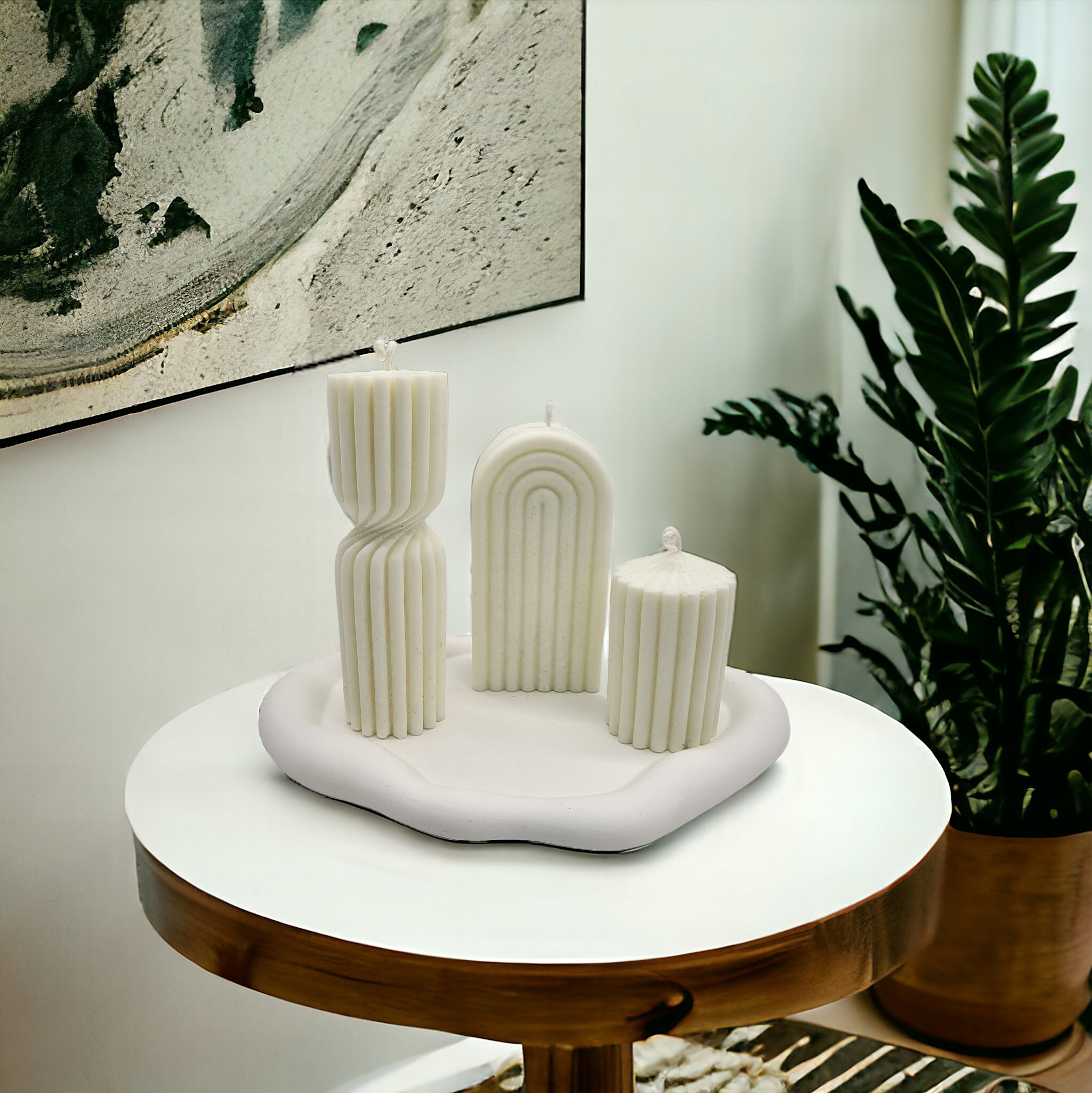 Sójové svíčky 3 ks na podstavci klasické