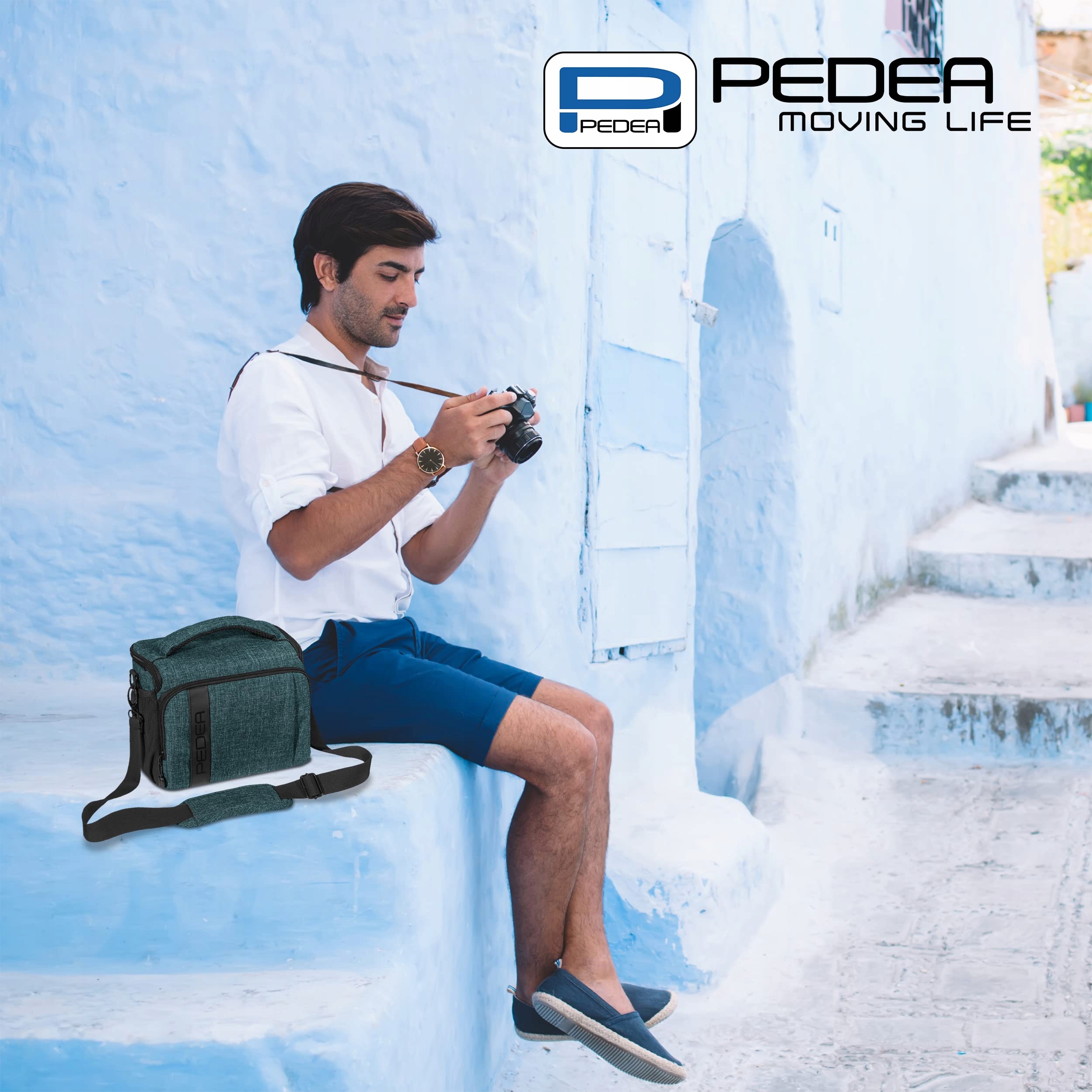 PEDEA Torba Na Aparat DSLR SLR Systemowa XL Wodoodporna Petrol — miniatura 6