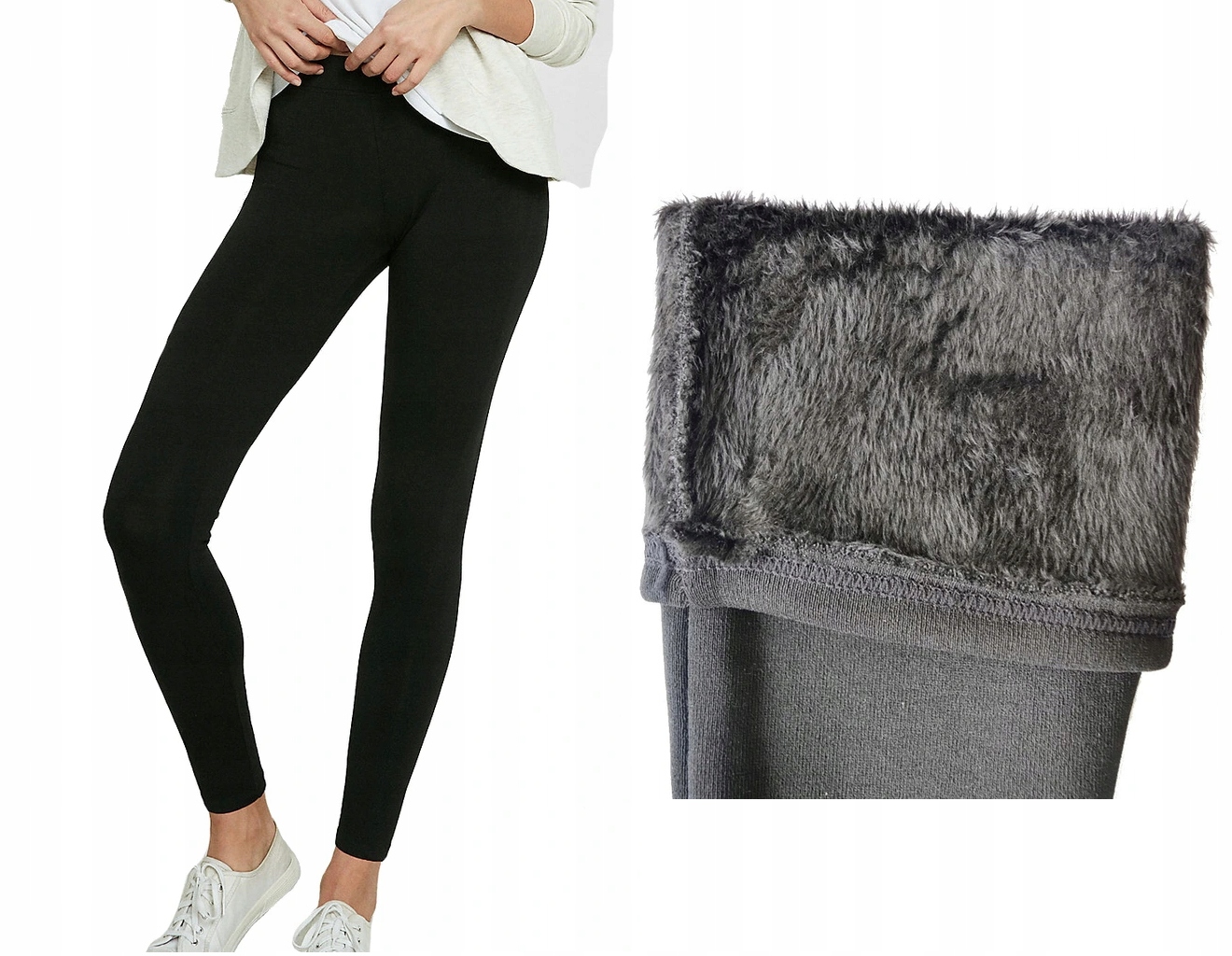

Legginsy Thermo z futerkiem Ocieplane Czarne M / L