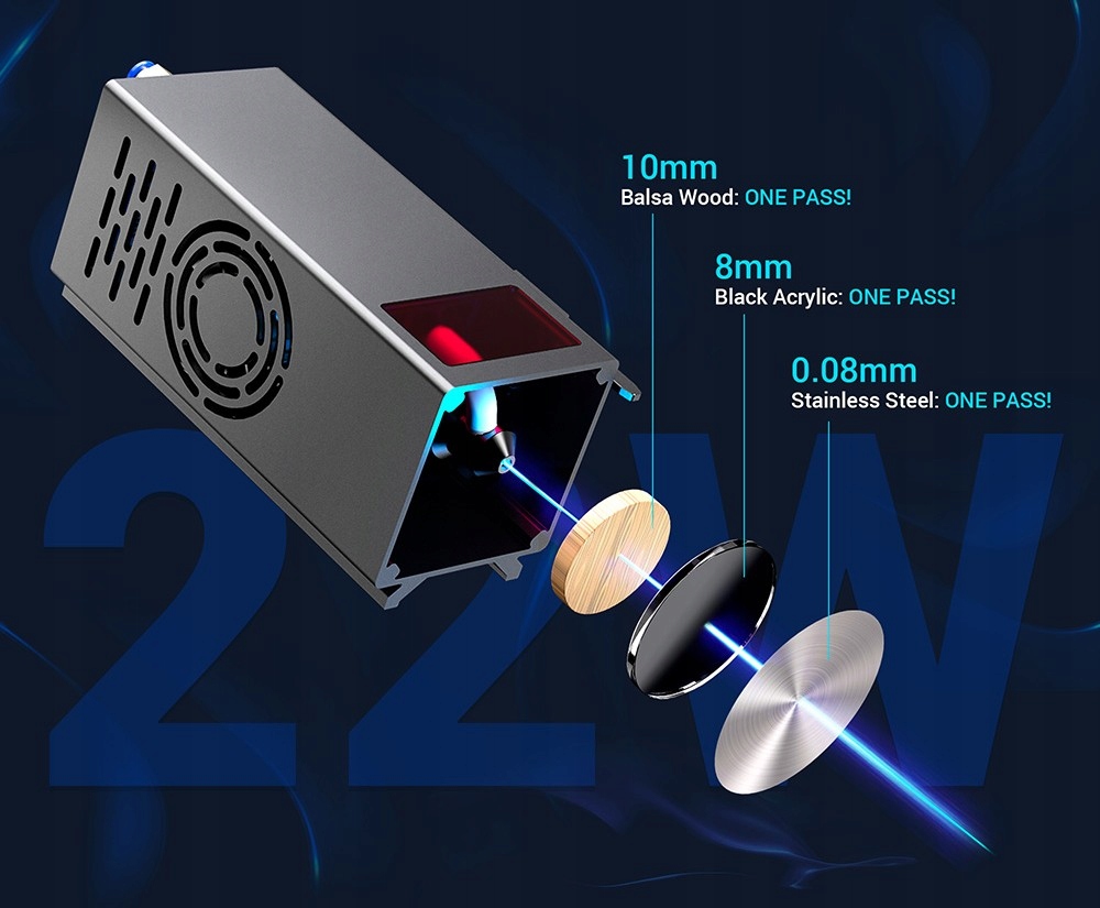 22-ватний лазерний гравірувальний верстат CRICUT MECPOW X5 з PL Model X5