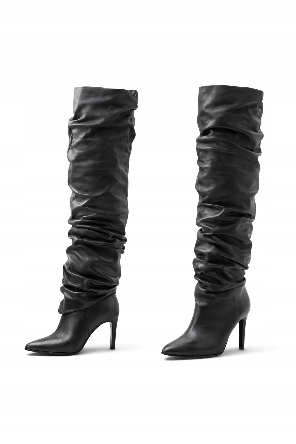 Michael Kors Černé Kozačky Mušketýrky Přírodní Kůže Špendlík 38 I4A