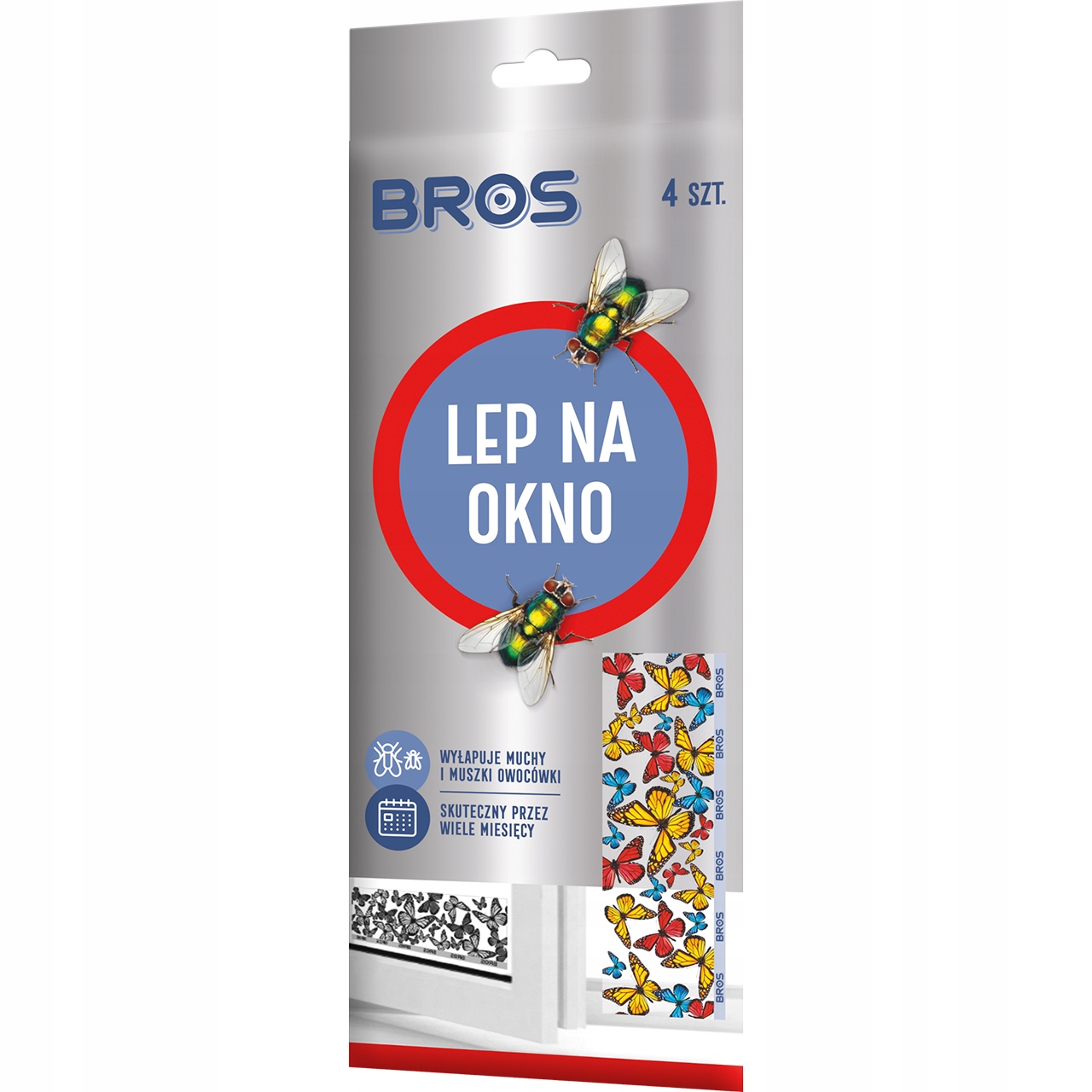 

Lep na Okno na Muchy i Muszki Owocówki Bros 4 szt.