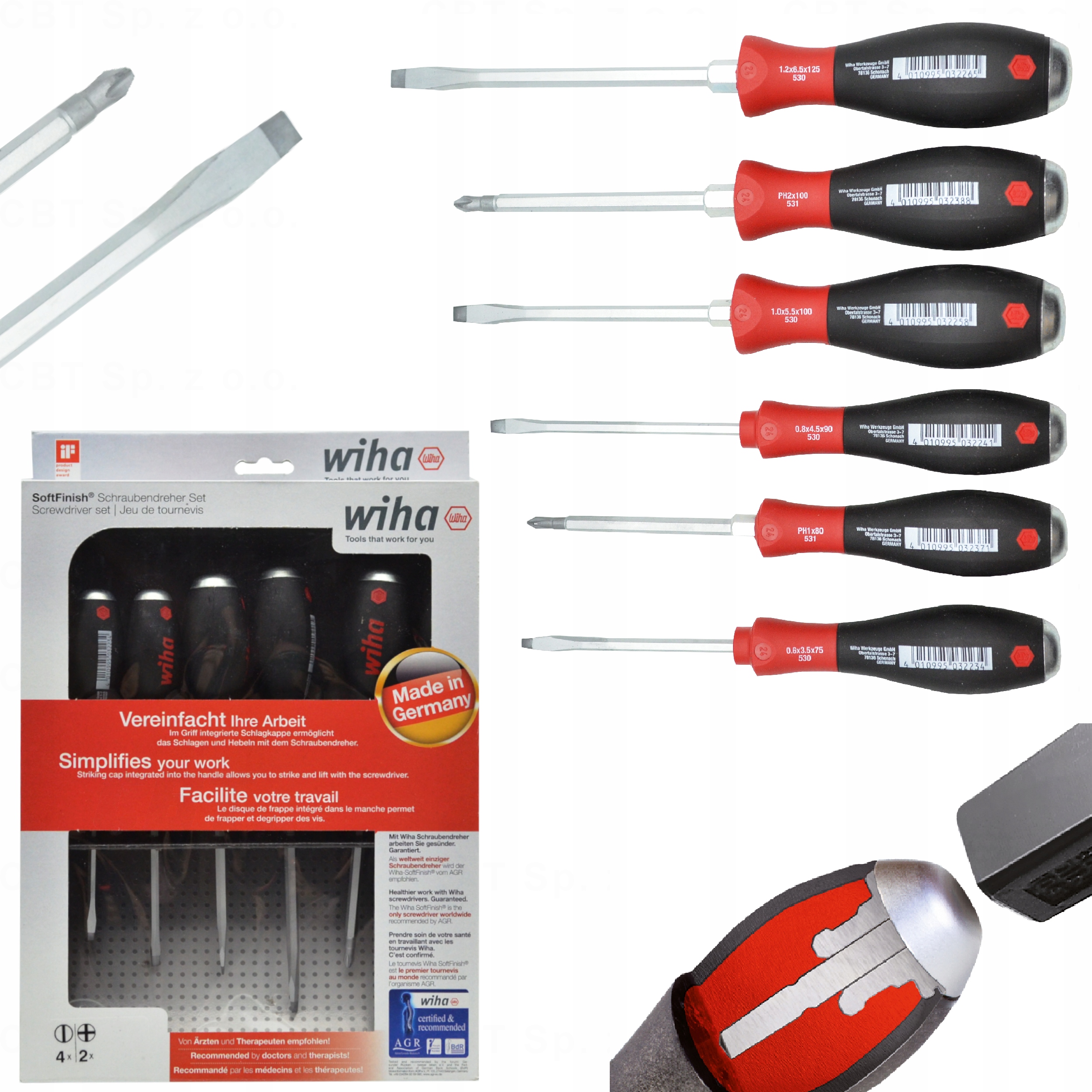 Šroubováky S Kovovým Kloubem 6 Ks Ploché Křížové Philips Pro Údery