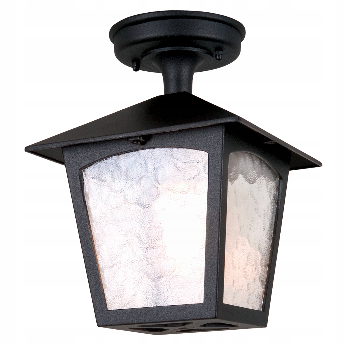 Lampa stropná vonkajšia záhradná lampa sklenená čierna ozdobná Elstead