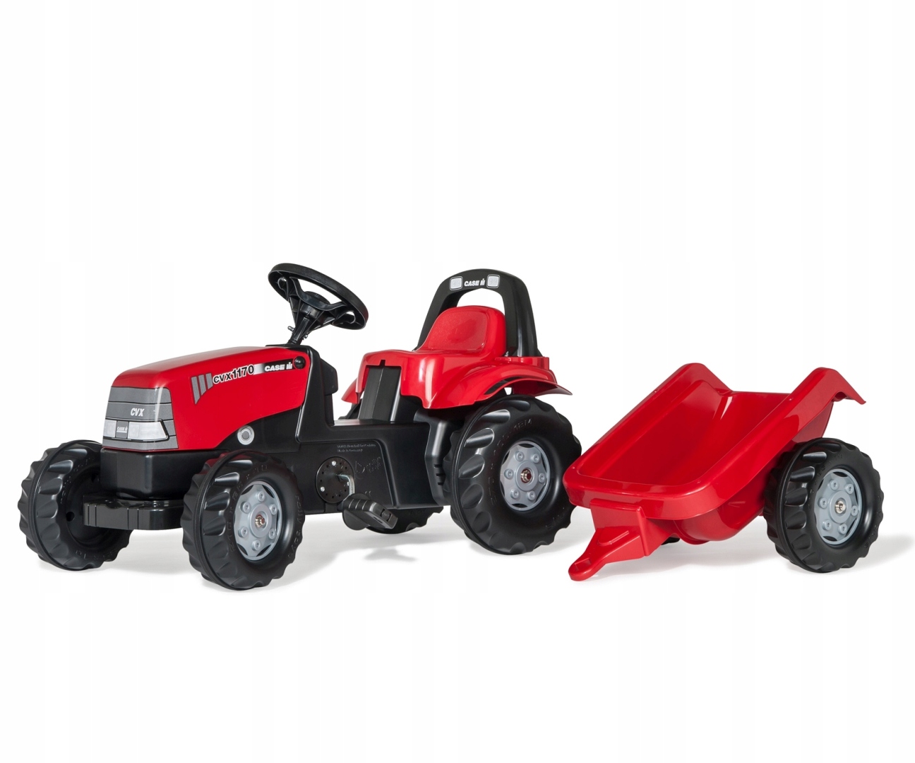 Traktor z przyczepą jeździk dla dzieci Rolly Toys 012411 Kid Case 1170 CVX