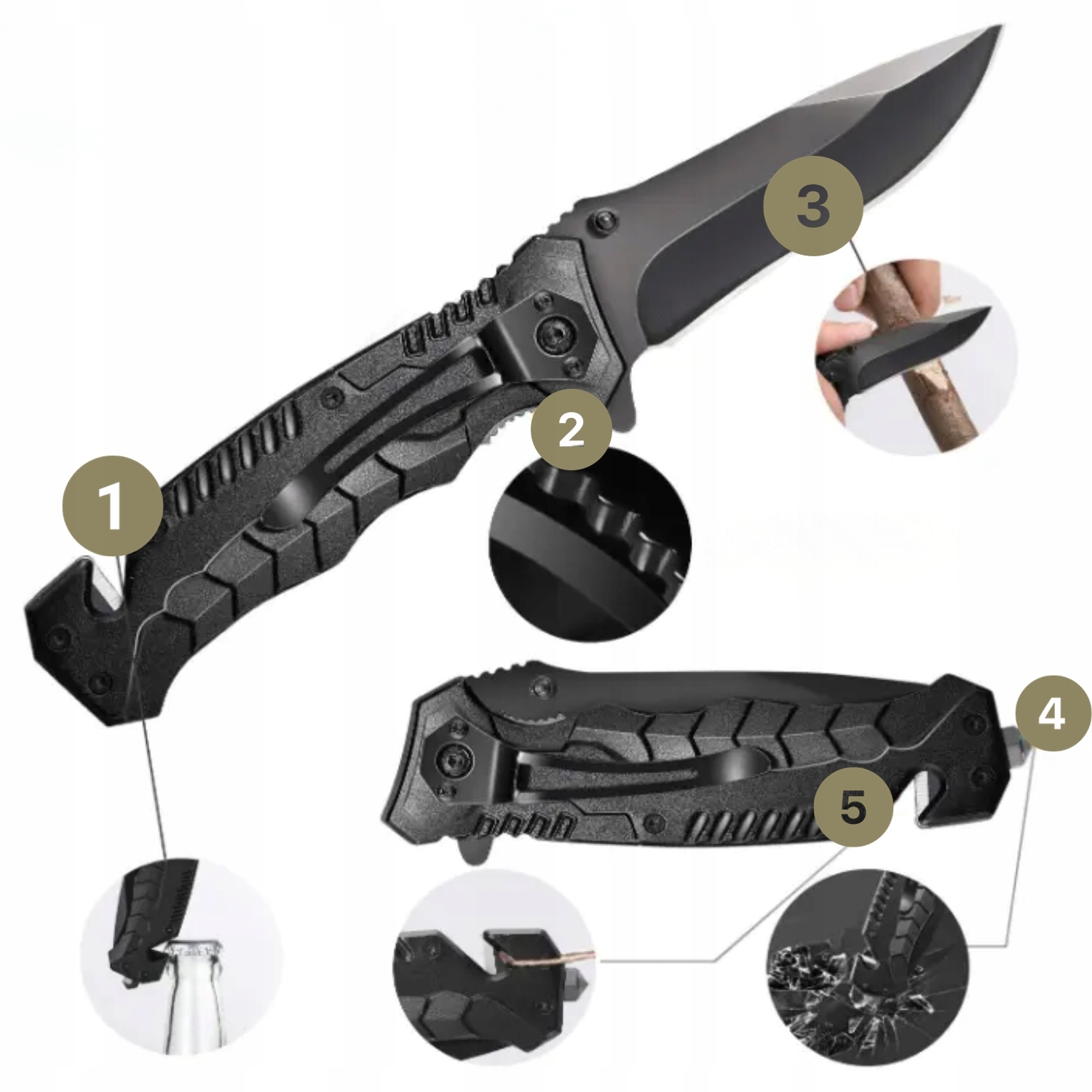 ZESTAW SURWIWALOWY NIEZBĘDNIK WOJSKOWY TURYSTYCZNY SURVIVALOWY PRZETRWANIA Narzędzia długopis otwieracz do kapsli otwieracz do puszek piła zbijak do szyb inne