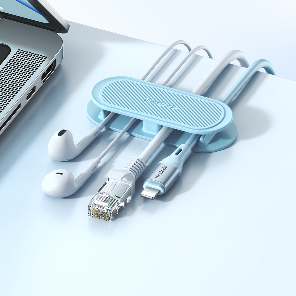 ORGANIZER DO KABLI PRZEWODÓW DO BIURKA UCHWYT KLEJ Model Rainbow