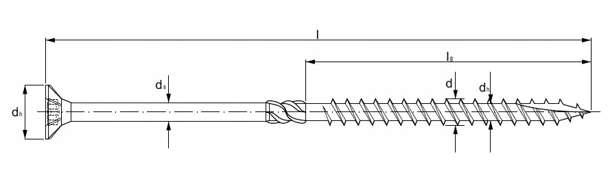 WKRĘTY CIESIELSKIE DO DREWNA 5x50 STOŻKOWE TORX 500szt WCS-05050 AZMET Producent Azmet