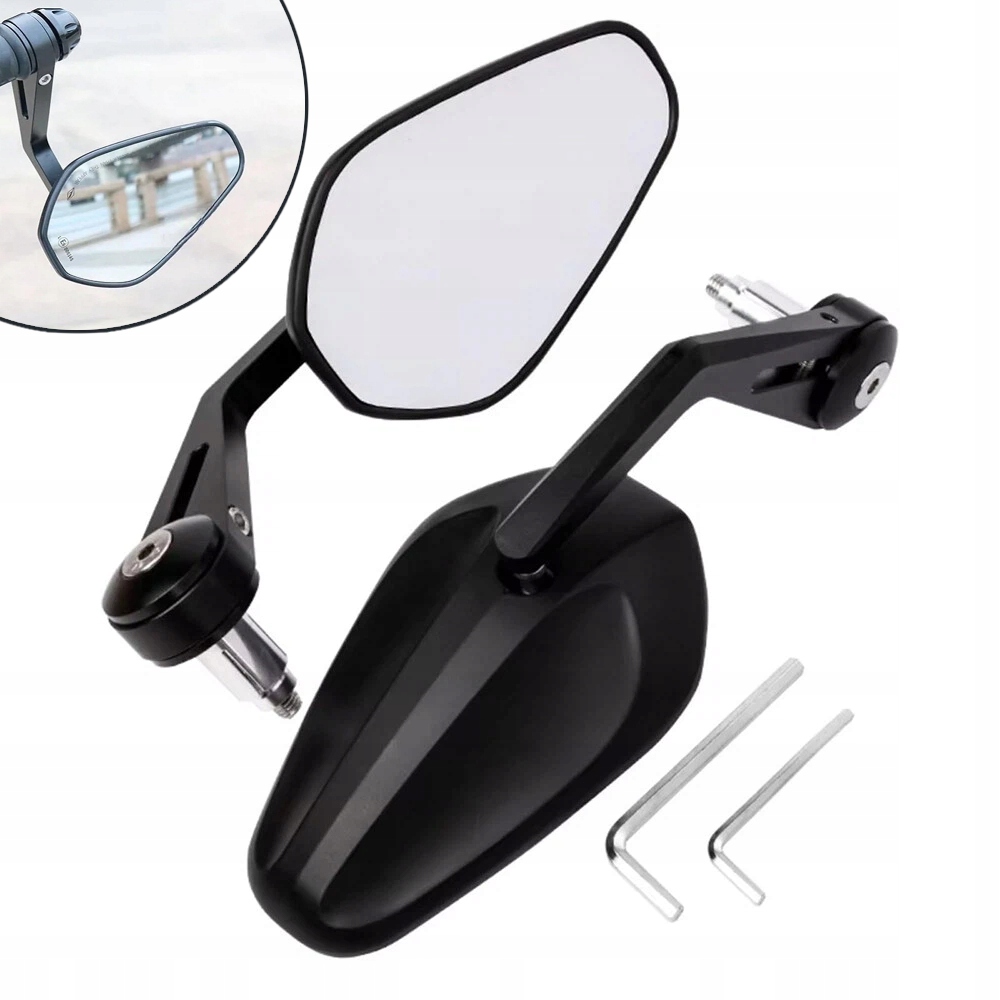 2x Zrcátko na kolo Sklo Antireflexní Nastavitelné s normou E9 Nové