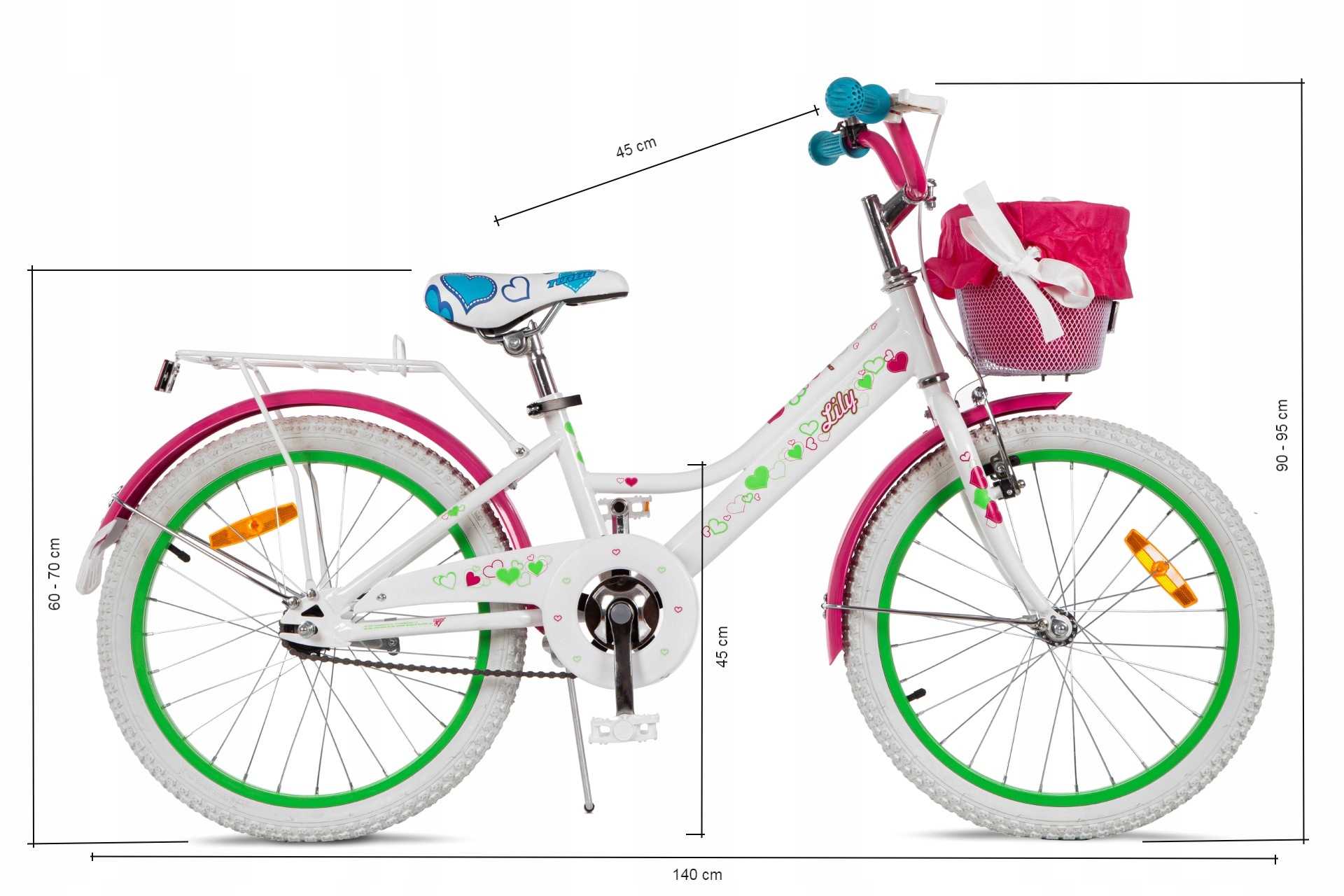 POLSKI ROWER 20 Lily DLA DZIEWCZYNKI 5-8 lat Rozmiar ramy 10