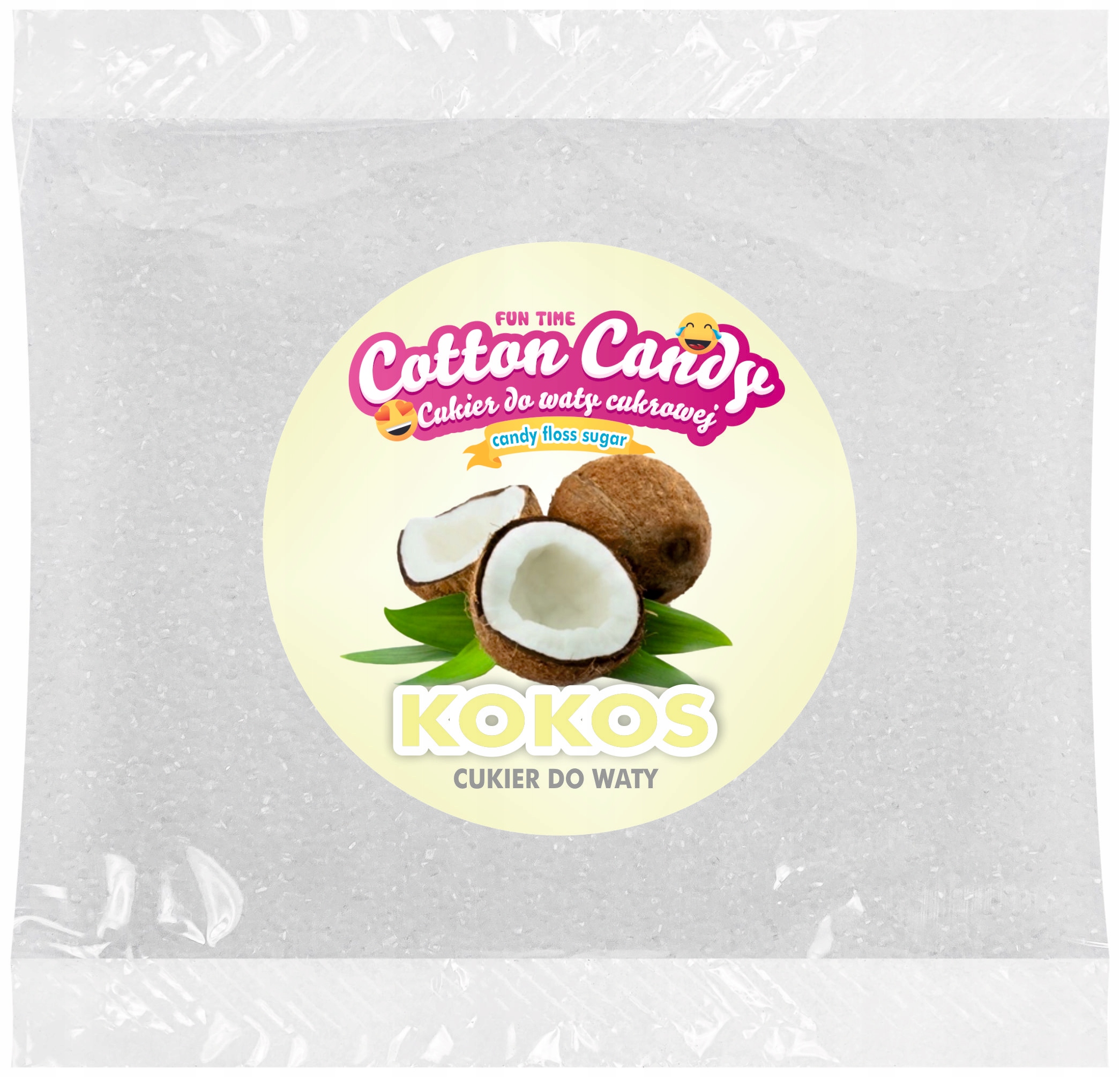 Cukier do Waty Cukrowej kolorowy KOKOS 100g