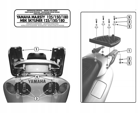 Kappa centrálna konštrukcia Yamaha Majesty KR460