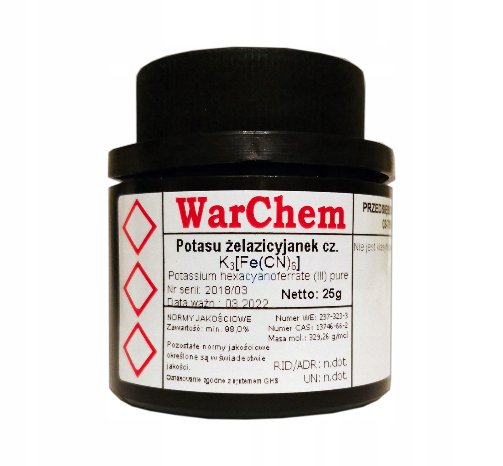 

Żelazicyjanek Potasu 25g Warchem [52732]