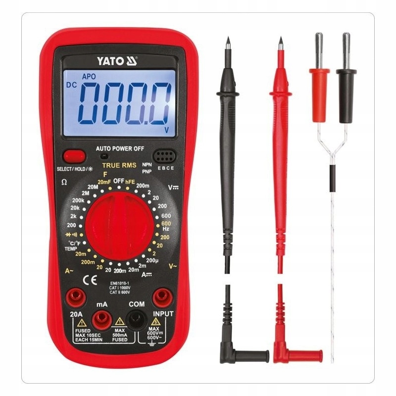 Multimetr True RMS YATO YT-73083 temp hold podśw EAN (GTIN) 5906083042560