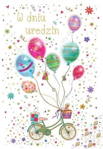 

na Urodziny dla rowerzystki Kartka TS113