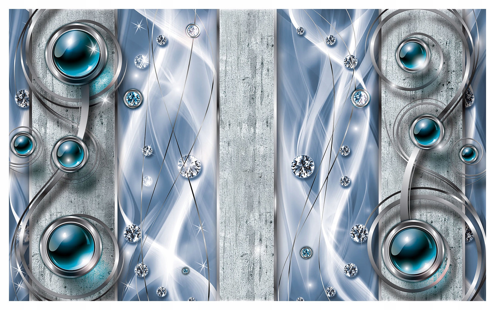 Fototapeta Sféry tyrkysu striebro kryštál sivý vinyl 368x254 lepidlo