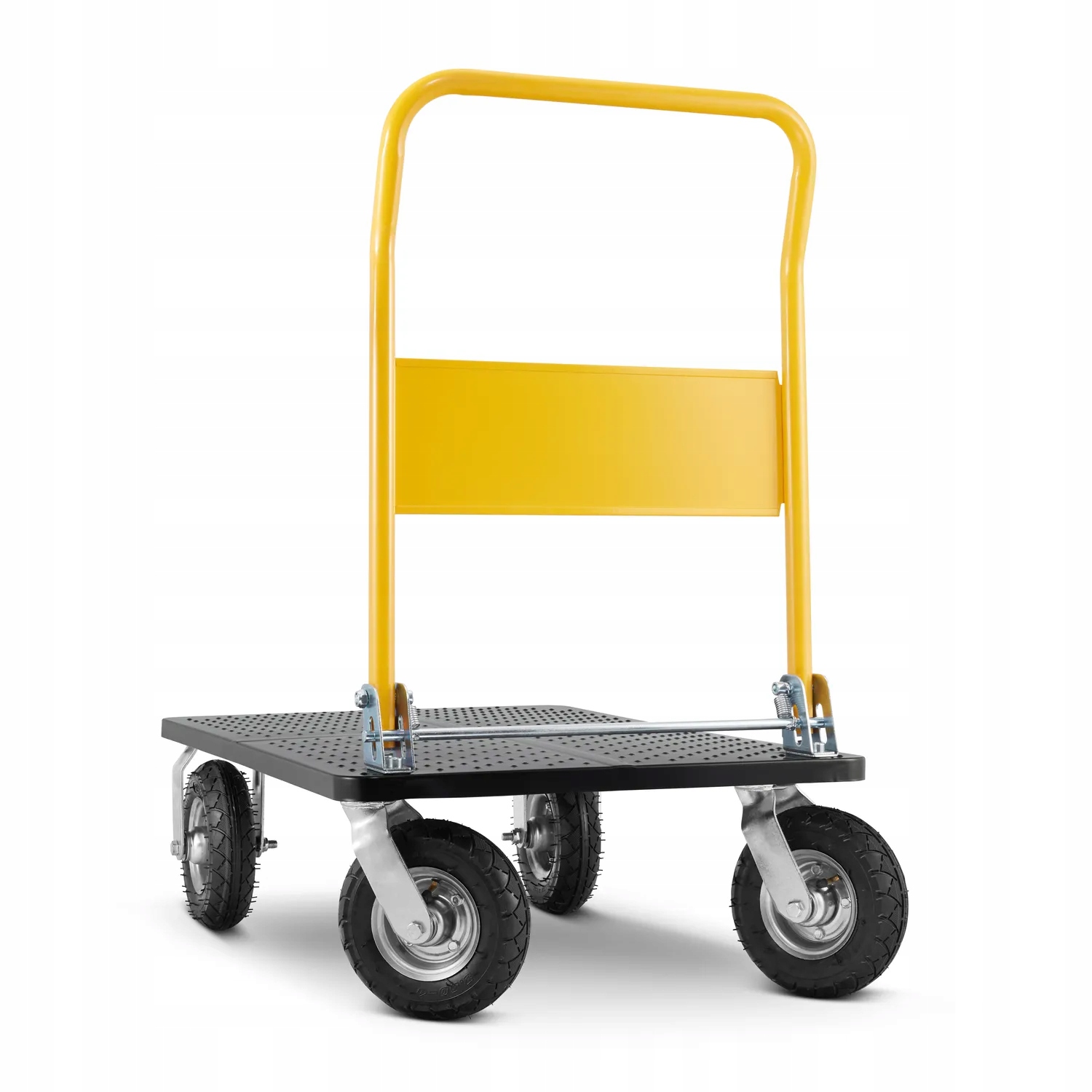 Wózek magazynowy transportowy platformowy składany pompowane koła HIGHER PRO 500kg LH10-500-P — 23