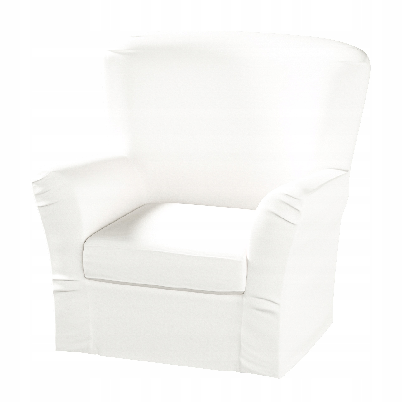 Dekoria Potah na křeslo Tomelilla vysoký s záložkami Ikea bílý