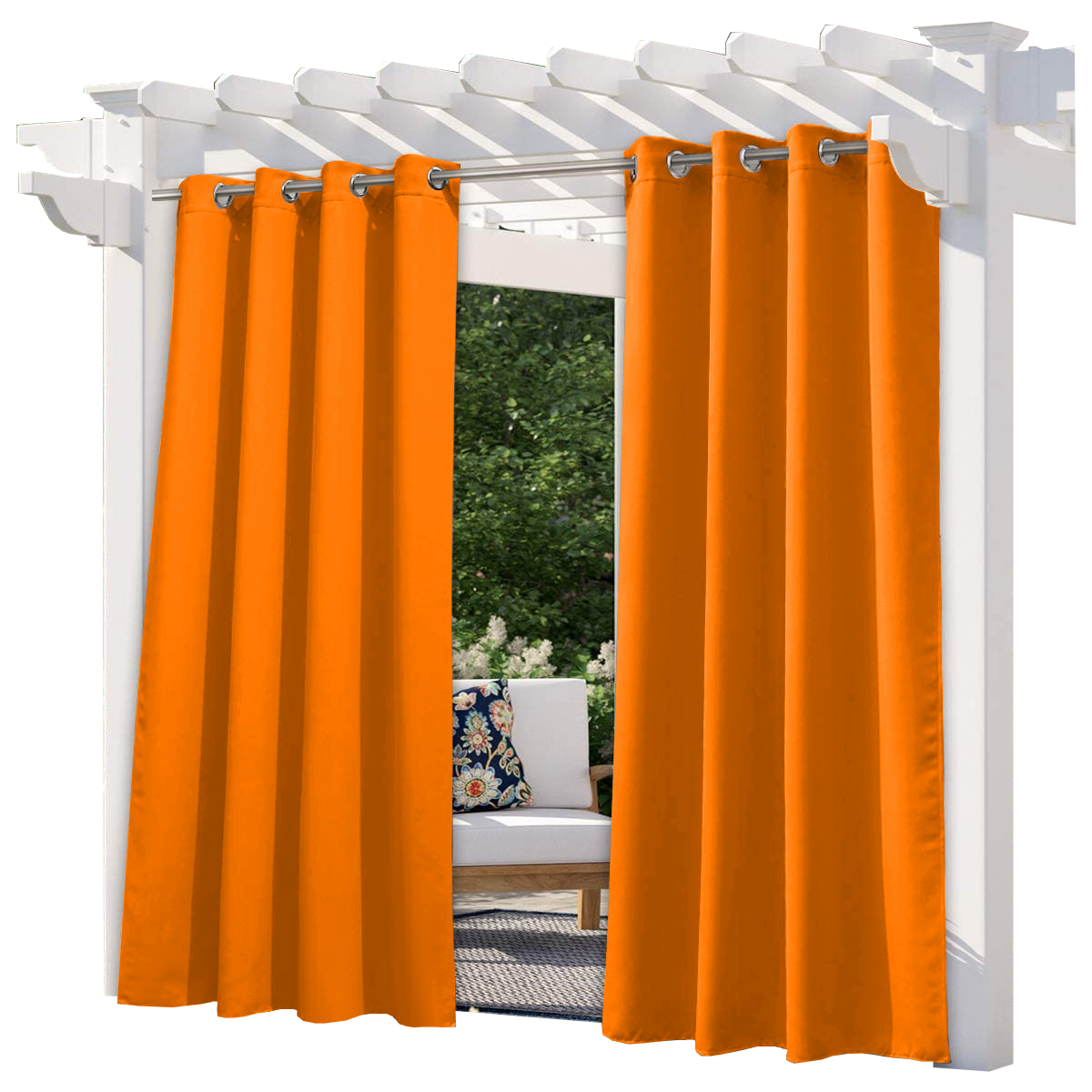 Zasłona ogrodowa na taras do altany 155x200 pomarańczowy
