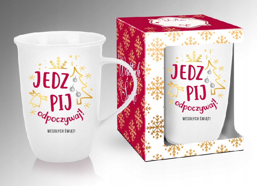 kubek matowy 430ml - Jedz, pij, odpoczywaj — 2