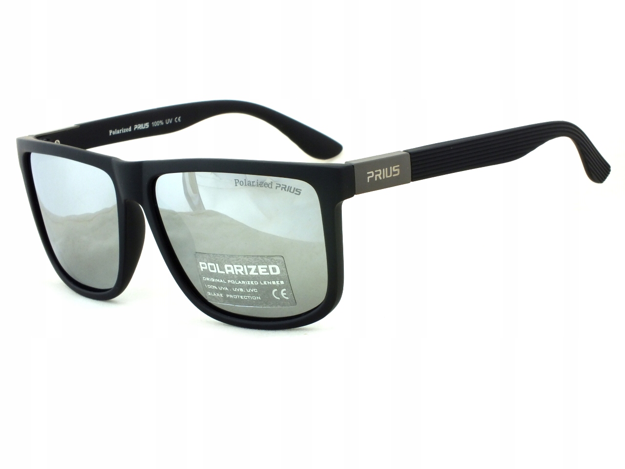 Okulary Przeciwsłoneczne Prius Polarized Duże Nerdy Lustrzanki Srebrne Revo