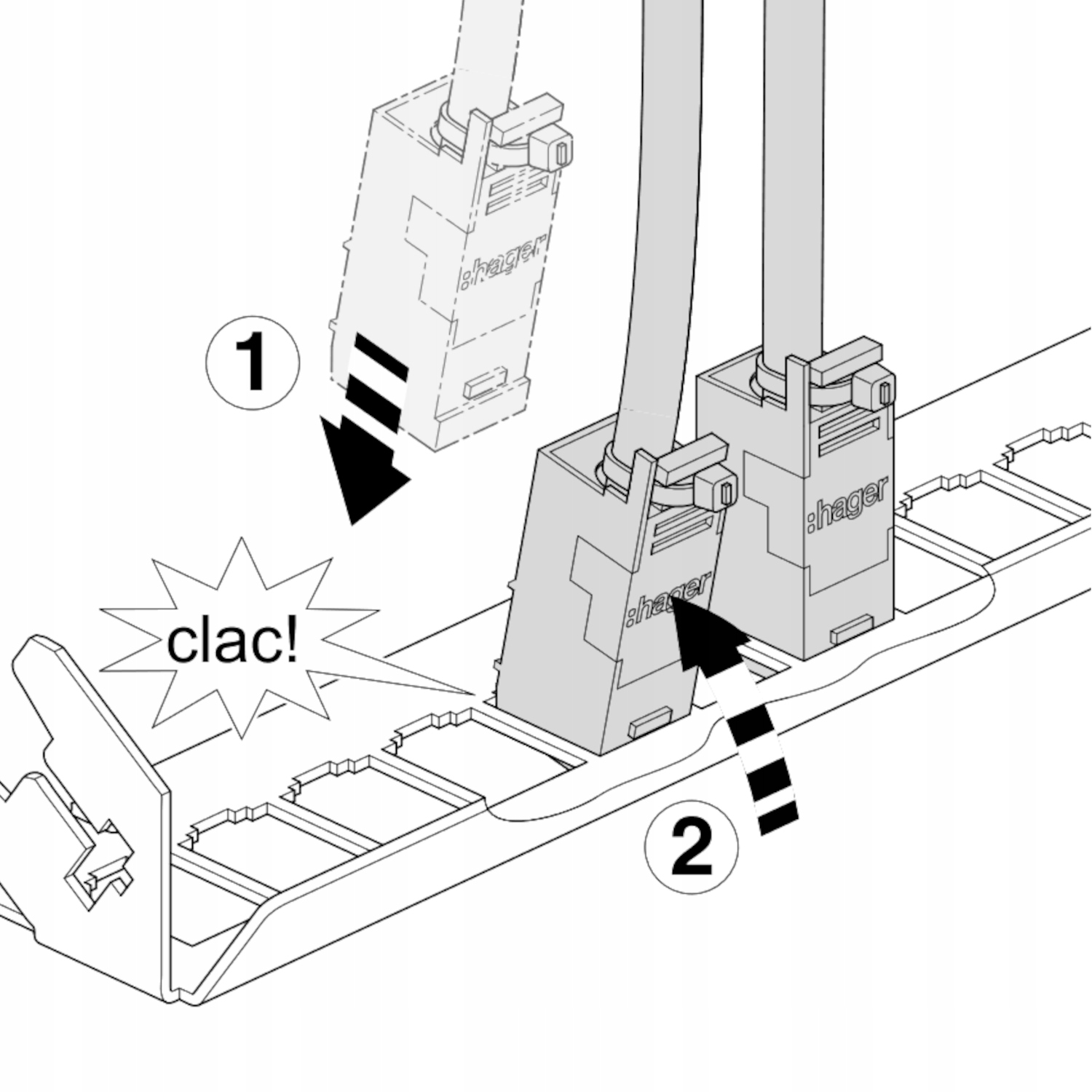 HAGER Patch-Panel 12 modułów 6xRJ45 kat. 6a FZ12MM Liczba sztuk 1 szt.